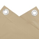 vidaXL Balkongskjerm Oxfordstoff 75x600 cm Beige