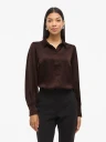 VIENNA RAVENNA L/S BALLOON SHIRT COFFE BEAN