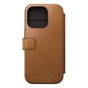 Nomad Modern Leather Folio english Tan-C - iPhone 16 Pro