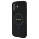 Guess Saffiano Classic Logo MagSafe Mobildeksel for iPhone 16 - Svart