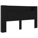  Hodegavl med hylle Svart Eik 180 x 17 x 104,5 cm Konstruert tre