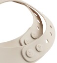 Done by Deer Silicone Bib 2-Pack Celebration Sand Beige 27X 19X 4CM