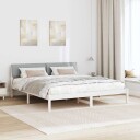  Sengestamme Hvit og lysegrå 180 x 200 cm Heltre furu