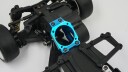 Yeah Racing Alu Motor Fan Mount Brace W/Fan For Tamiya M08 Blue