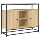 vidaXL Skjenk sonoma eik 100x35x80 cm konstruert tre
