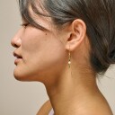 Enamel Copenhagen Nara Miyuki Earrings Khaki Gullfarge Grønn Hvit