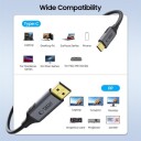 Tech Protect UltraBoost USB C til DisplayPort 1.4 8K 60 Hz kabel 180 cm   svart