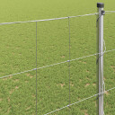 vidaXL Jordegjerde sølv 25 x 1.5 m Galvanisert stål