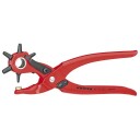 Knipex Hulltang 220 mm med 6 Roterbare Hulrør - Rød, Rustbeskyttet