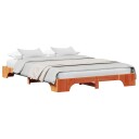  Sengramme Vokset brun Solid furu 160 x 200 cm Holdbar