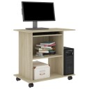 vidaXL Databord sonoma eik 80x50x75 cm sponplate