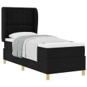  Box Spring Seng med Madrass Svart 80x200 cm Stoff