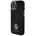 Guess Silikon Mobildeksel med Strass til iPhone 15 - Svart