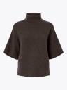Y.A.S Emila 2/4 Roll Neck Knit Pullover Brun XXL