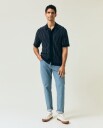 Lexington Clothing Shortsleeve Polo Cardigan Sweater - Black - M