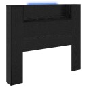  Hodegavl med hylle Svart Eik 120 x 15 x 103,5 cm Konstruert tre
