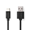 Nedis USB-C 2.0 Ladekabel 15W 1m - Rask Dataoverføring 480Mbps