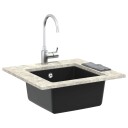  Vask Svart 430 x 460 mm 80% kvarts og 20% harpiks