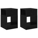 vidaXL Avlastningsbord 2 pcs Svart Eik 30,5 x 30 x 45 cm