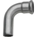 35 mm TURBO Inox bøy 90G. erme/nippel