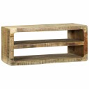 TV skap med hylle Brun 80 x 32 x 36 cm Massivt mangotre