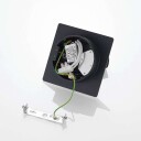 Lucande Magya LED-vegglampe svart 2 lysk. kvadrat.