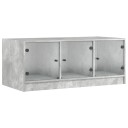  Salongbord med glassdører betonggrå 102x50x42 cm 8721012213661