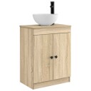  Badmøbel med vask Sonoma eik 54 x 35 x 83 cm Konstruert tre