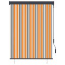 vidaXL Utendørs rullegardin 120x250 cm gul og blå