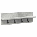  Vegghengt kleshenger Betonggrå 60 x 10.5 x 18 cm Konstruert tre