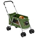  Hundevogn sammenleggbar grønn 100x49x96 cm linstoff 172204