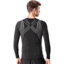 liiteGuard Spine Tech Langermet Baselayer Trenings T skjorte Herre Svart M