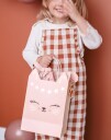 Gjenbrukbar Party Bag Rosa Katt
