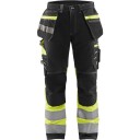 Blåkläder 179413709933C62 Synlighetsbukse med stretch, svart/varselgul Str. C62, Klær