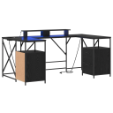  Skrivebord Svart eik 182 x 101 x 87,5 cm Konstruert tre