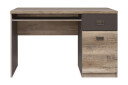 Skrivebord Minette 120 cm med Oppbevaring Skuff + Skap   Eikfarge/Grå