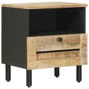 vidaXL Nattbord Naturlig 40 x 33 x 46 cm Massiv mango tre