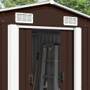vidaXL Hageskjul 257x580x181 cm metall brun