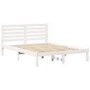  Sengestamme med hodegjerde Hvit 140 x 190 cm Heltre furu