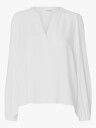 Selected Femme Viva Long Sleeve V-Neck Top Hvit 34