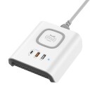 Budi Wireless charger QC3.0 2xUSB 5V 2.4A (White)