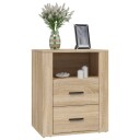vidaXL Nattbord sonoma eik 50x36x60 cm konstruert tre