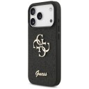 Guess Fixed Glitter Big 4G Mobildeksel til iPhone 17 Pro / 18 Pro - Svart