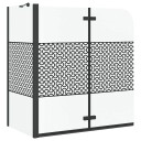 Badinnhegning Svart 120 x 67 x 129 cm Herdet Glass og Aluminium