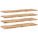 vidaXL Flytende hyller 4 stk 140x40x2 cm oljebehandlet heltre akasie