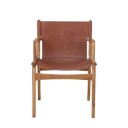 Bloomingville Ollie Loungestol, Brun, Lær 1733692-01-0 1666860-01-0