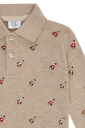 Hust and Claire Stevie Space embroidery Polo Genser  Biscuit (116 / 6 år)