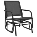 vidaXL Huskestol for hage svart 61x76x87 cm textilene og stål