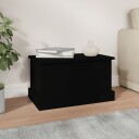 vidaXL Oppbevaringsboks svart 50x30x28 cm konstruert tre