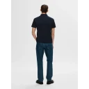 Selected Homme Selected Homme Fave Zip Short Sleeve Polo Blå M